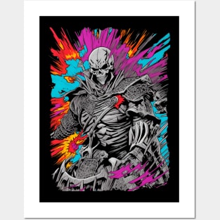 Evil skeleton warrior Posters and Art